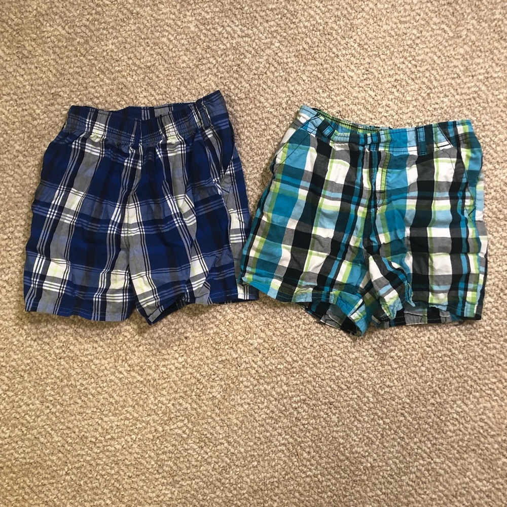 3/$20 Kids blue plaid shorts bundle